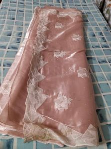 Elegant Pink Saree with Embellishments