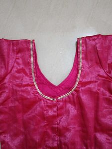 Pink saree/skirt Blouse