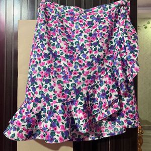 Floral Print Mini Skirt