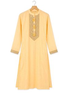 Elegant Yellow Embroidered Kurta suit set