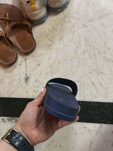 Navy Blue Polka Dot Slides