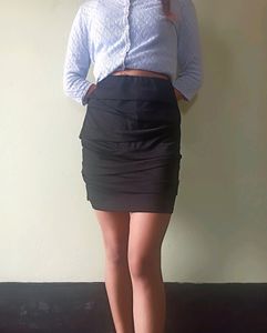 Black mini skirt