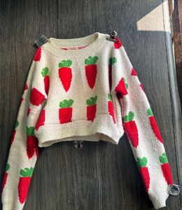 Cute Carrot Print Sweater