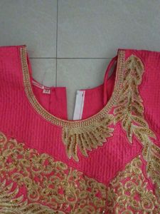Elegant Pink &amp; gold Dress for 10-12 years