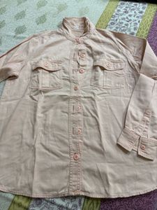 Peach Button-Up Shirt