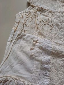 Boho Eyelet Lace Off-Shoulder Top