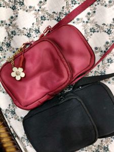 Chic Red & Black Crossbody Bags
