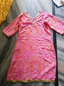 Pink Printed Kurti/Tunic