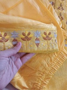 Yellow Embroidered Kurta Set