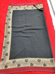 Elegant Black 🖤 Saree with Unique Design