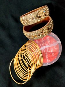 Golden Bangles Set Combo
