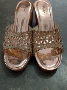 Golden Stone Heels