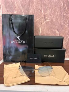 BVLGARI Rimless Cat Eye Sunglasses