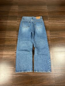 Stylish Wide Leg Blue Denim Jeans