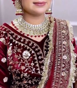 Stunning Red &amp; Rust Bridal Lehenga Choli
