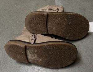 Metallic Brown Faux Leather Bow Boots(2.5-4 yrs)
