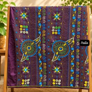 💜 Lambani Stitched Purple Coloured Silk Saree💜