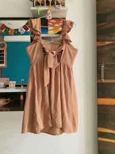 Frill sleeve dress