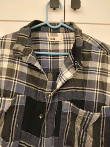 SO Plaid oversized unisex Flannel Shirt