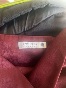 Burgundy slip mini dress