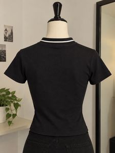 Black Zip-Up Collared Top