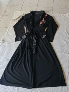 marks&amp; Spencer Embroidered Black Robe