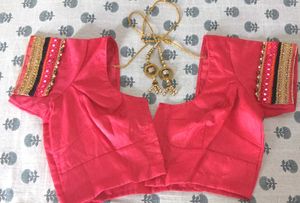 Vibrant Pink Embroidered Blouse ✨