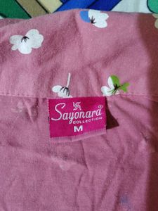 Cute Floral Print Nightshirt