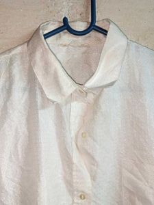 Oversized Partywear Formal Shirt White