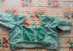 Beautiful Green Bandhani Saree