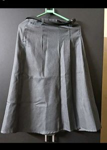 Pleated Skirt with Belt