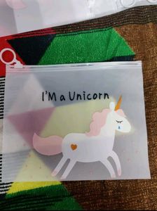 12 Please Of Transperant Unicorn Pouch
