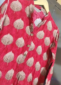 Red Printed Kurti For Girl Or Woman 38 Bust
