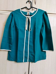 Formal Sea Green Top Polyester (M/34)