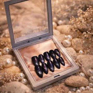 Stunning Galaxy Cat Eye Press-On Nails