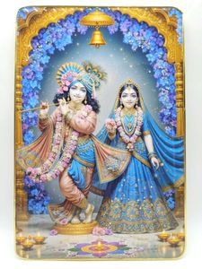 Krishna Radha crystal bubble frame 12x18 inch