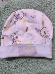 Assorted Set Of 5 Caps, New Born To 6 Months;