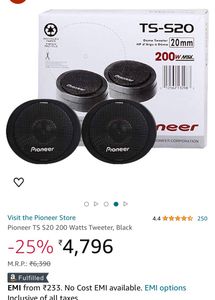 Pioneer TS S20 200 Watts Tweeter, Black