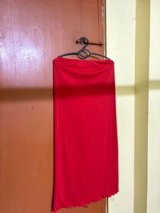 Red Maxi Skirt