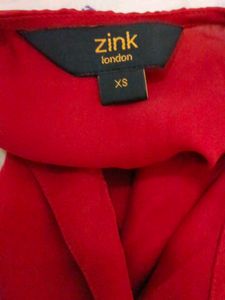Red satin top