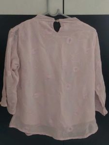Elegant Pink Embroidered Blouse