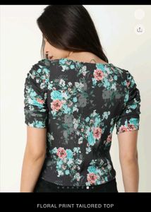 Floral Print Puff Sleeve Top