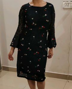 Floral Lace Midi Dress