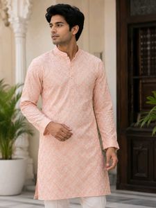 Men's Embroidered Kurta