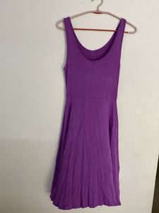 Purple Fit & Flare Tank Dress