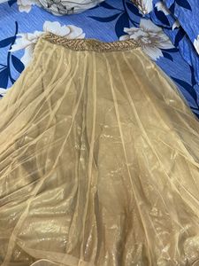 golden bridal type lehanga with blouse and duppata