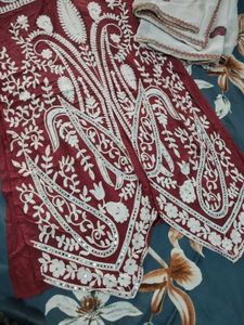 Embroidered Kurta Set with Dupatta