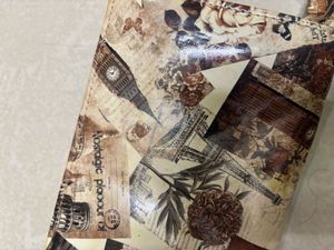 UpVintage Parisian Postcard Collage Long Wallet /