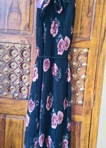 Outzidr Black floral maxi dress (New with tags)