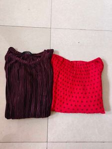 Combo 🫶 Pleated Tops Set